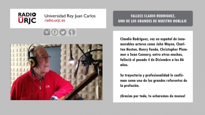 FALLECE EL ACTOR DE DOBLAJE CLAUDIO RODRÍGUEZ, VOZ EN ESPAÑOL DE JOHN WAYNE, CHARLTON HESTON O ALBUS DUMBLEDORE, ENTRE OTROS MUCHOS