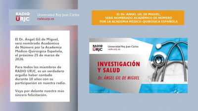 NOMBRAMIENTO DEL Dr. ÁNGEL GIL DE MIGUEL COMO ACADÉMICO DE NÚMERO
