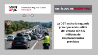 La DGT activa la segunda gran operación salida del verano con 5,6 millones de desplazamientos previstos